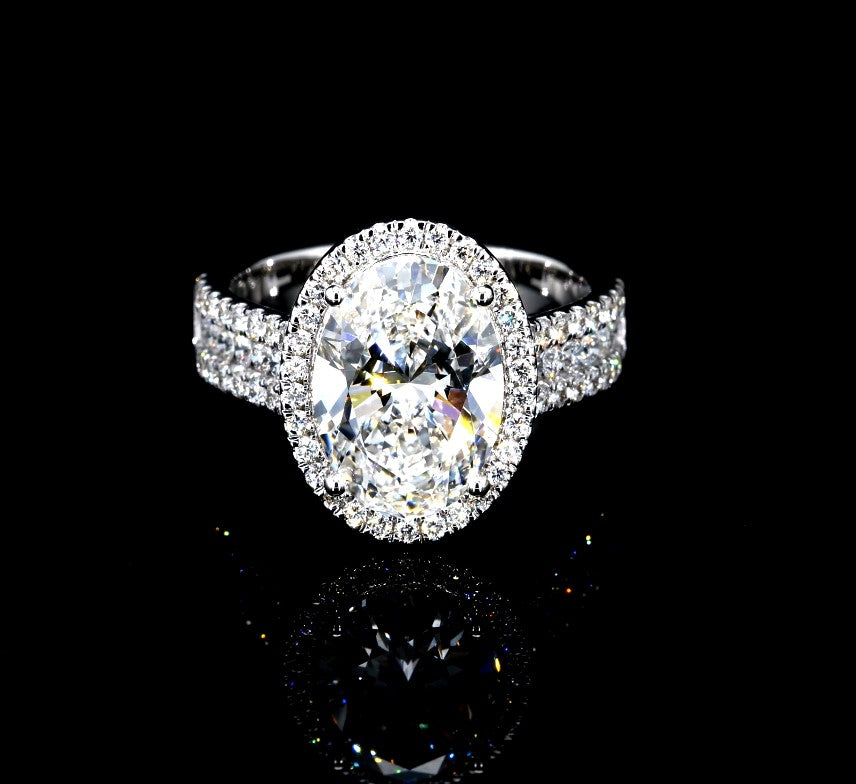 5.03CT Certified Lab-Grown Diamond Engagement Ring in 14K