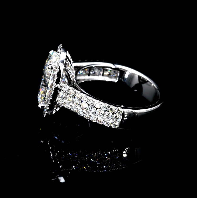 5.03CT Certified Lab-Grown Diamond Engagement Ring in 14K