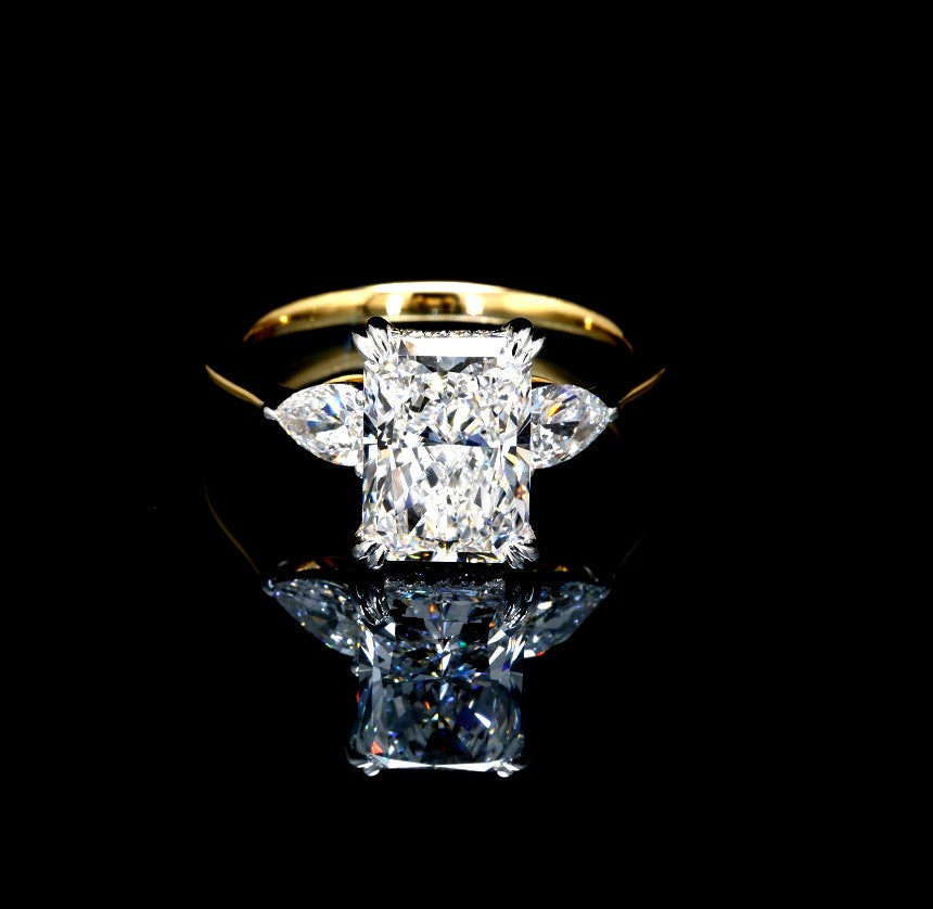 3.67CT Certified Lab-Grown Diamond Engagement Ring in 14K