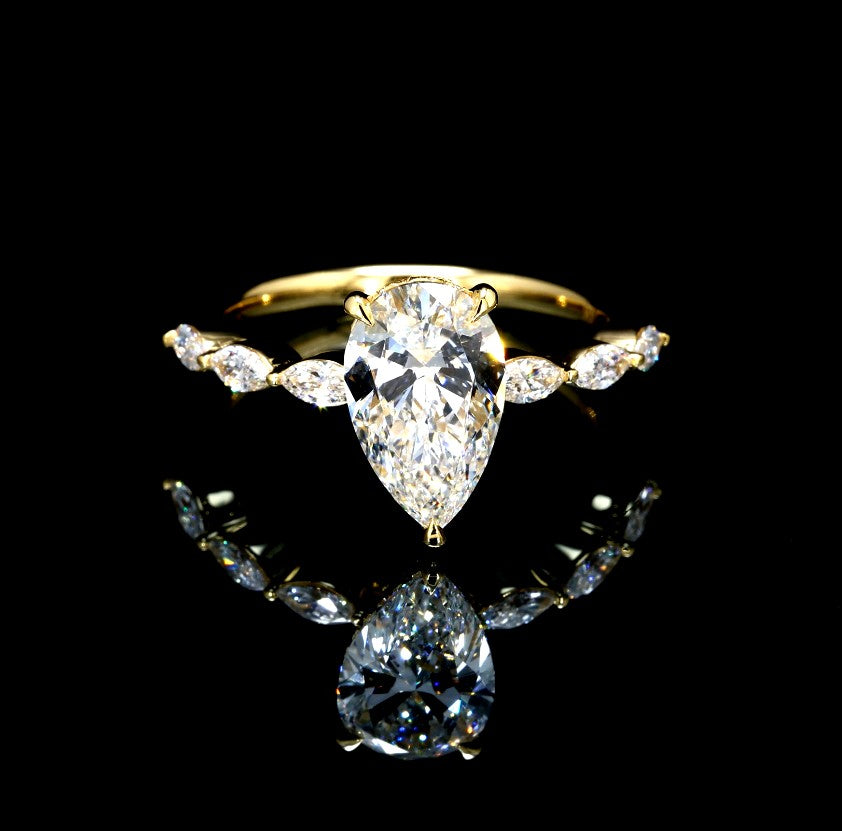 2.49CT Certified Lab-Grown Diamond Engagement Ring in 14K