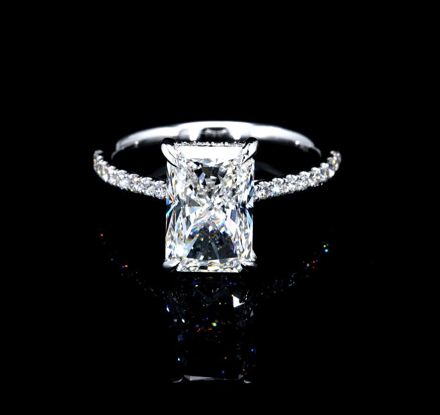 3.90CT Certified Lab-Grown Diamond Engagement Ring in 14K