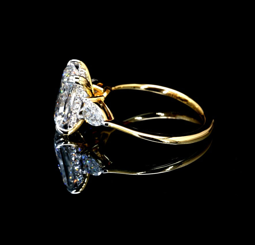 3.67CT Certified Lab-Grown Diamond Engagement Ring in 14K