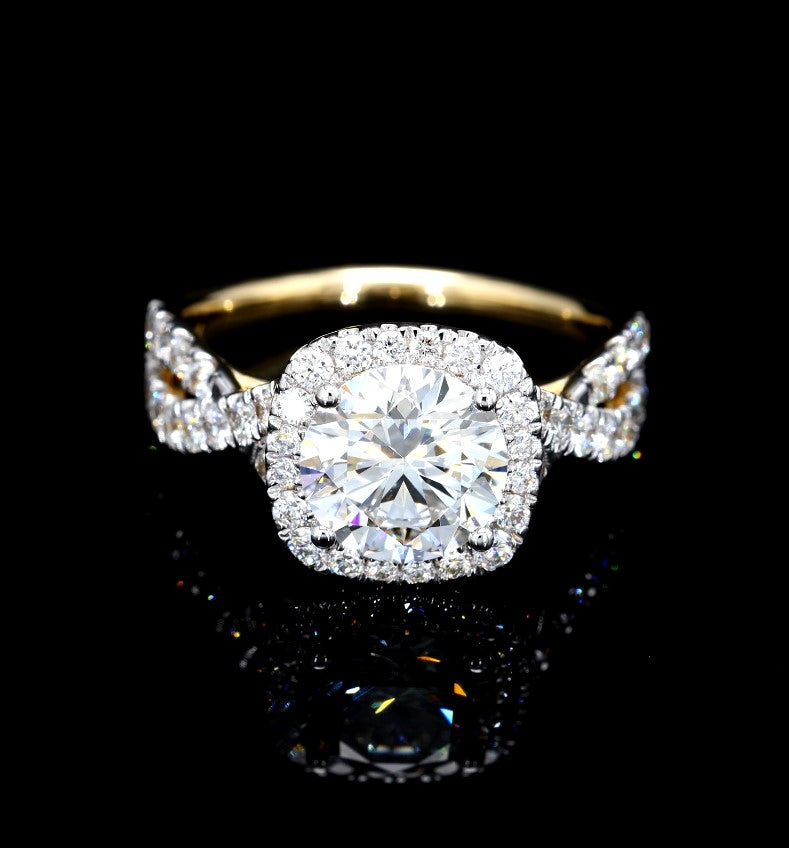 2.91CT Certified Lab-Grown Diamond Engagement Ring in 14K