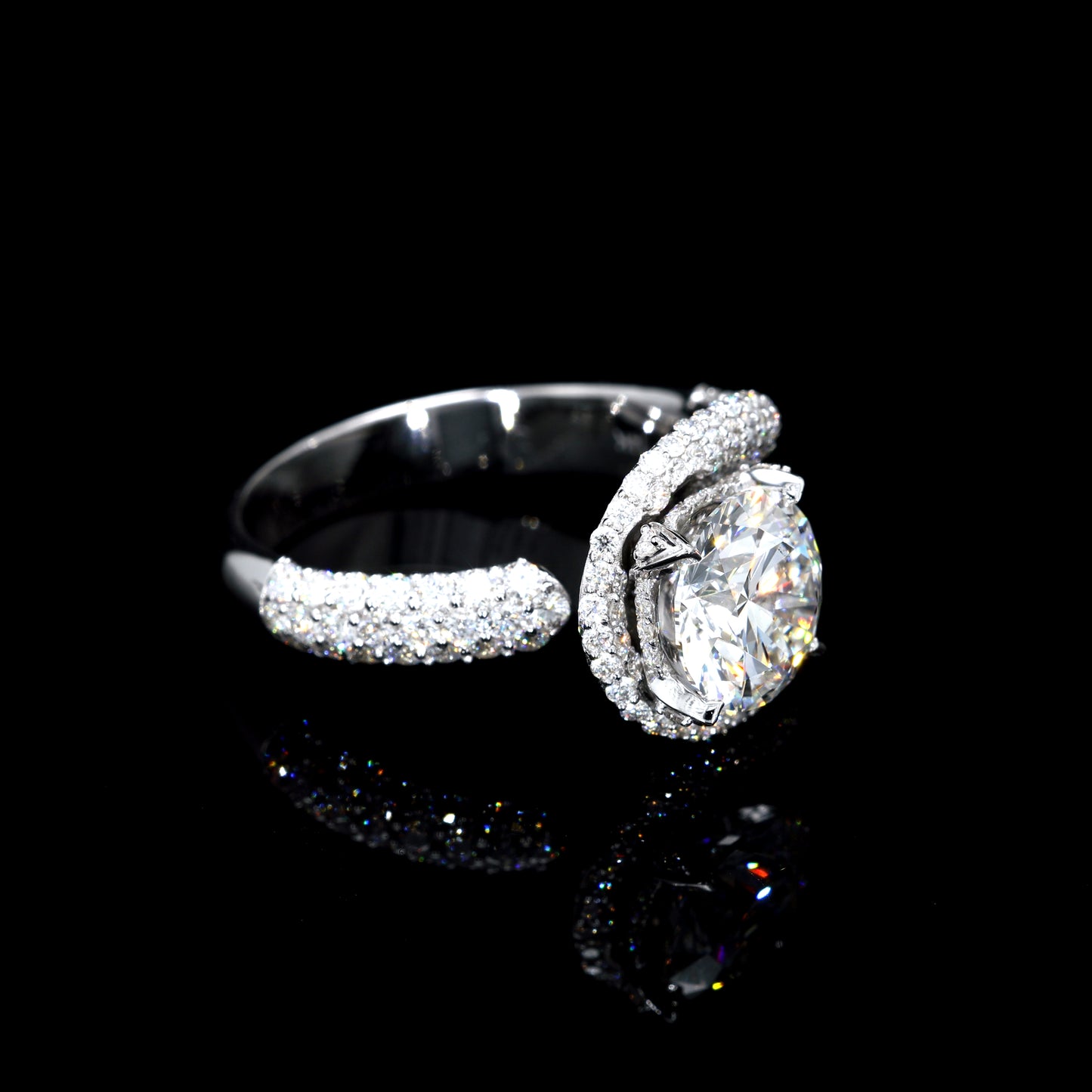 3.23CT Certified Lab-Grown Diamond Engagement Ring in 14K