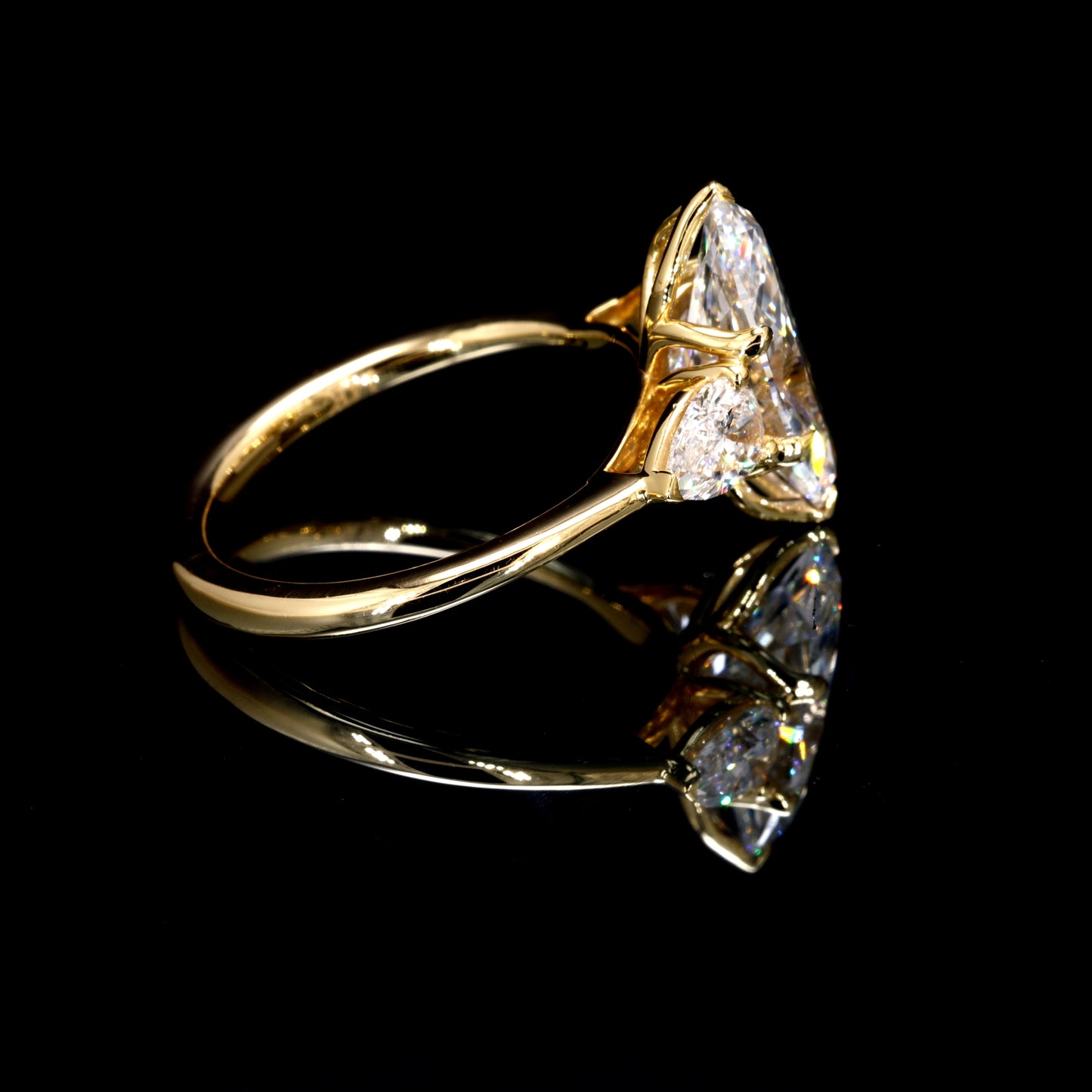 3.86CT Certified Lab-Grown Diamond Engagement Ring in 14K