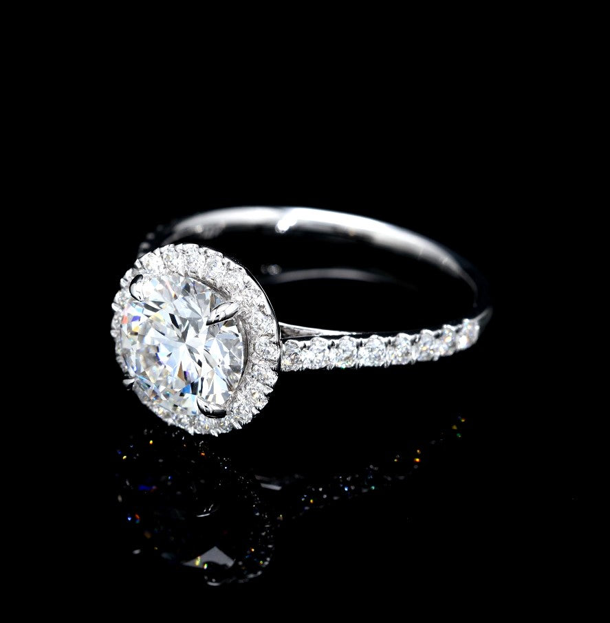 2.09CT Certified Lab-Grown Diamond Engagement Ring in 14K