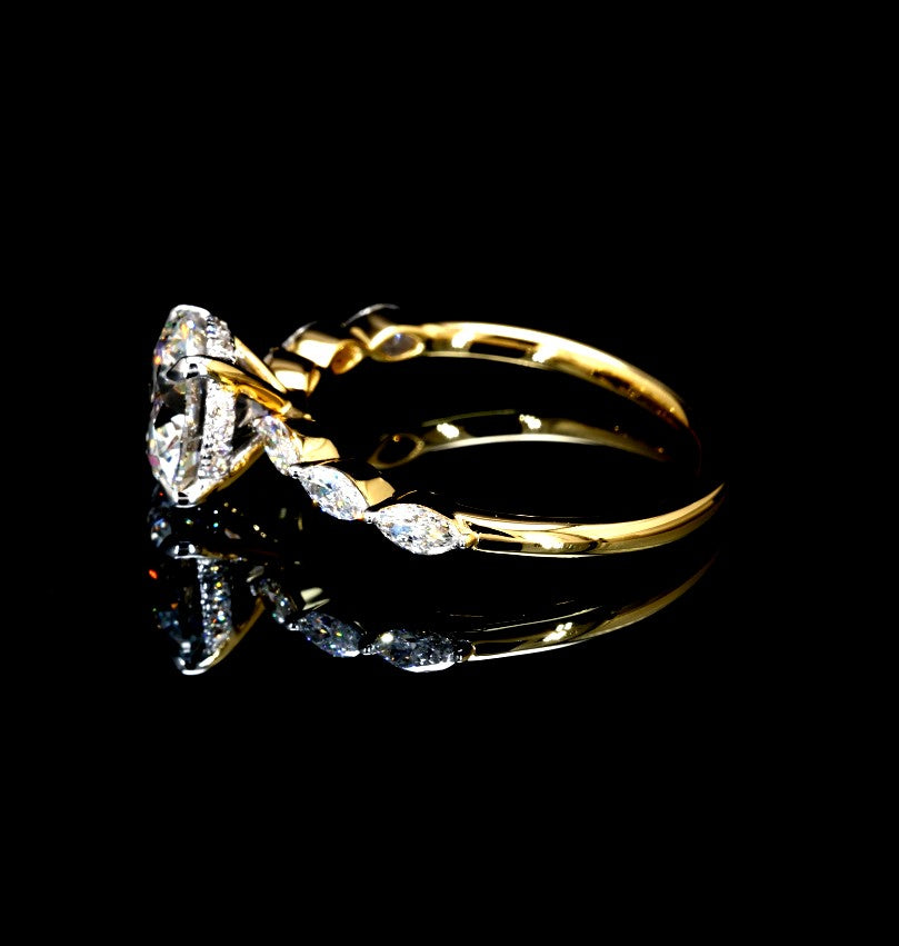 2.46CT Certified Lab-Grown Diamond Engagement Ring in 14K