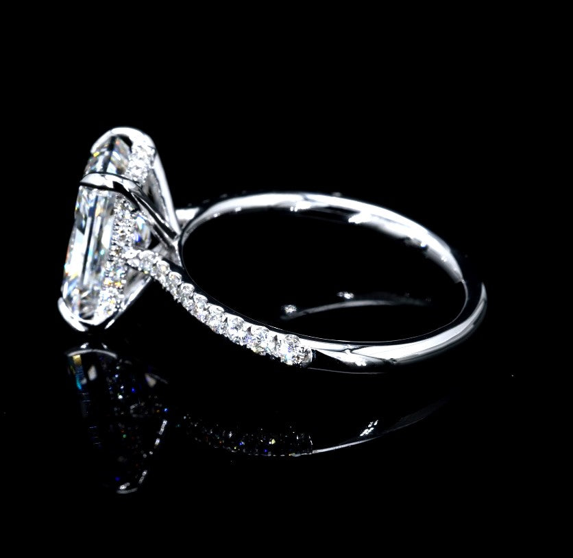 3.90CT Certified Lab-Grown Diamond Engagement Ring in 14K