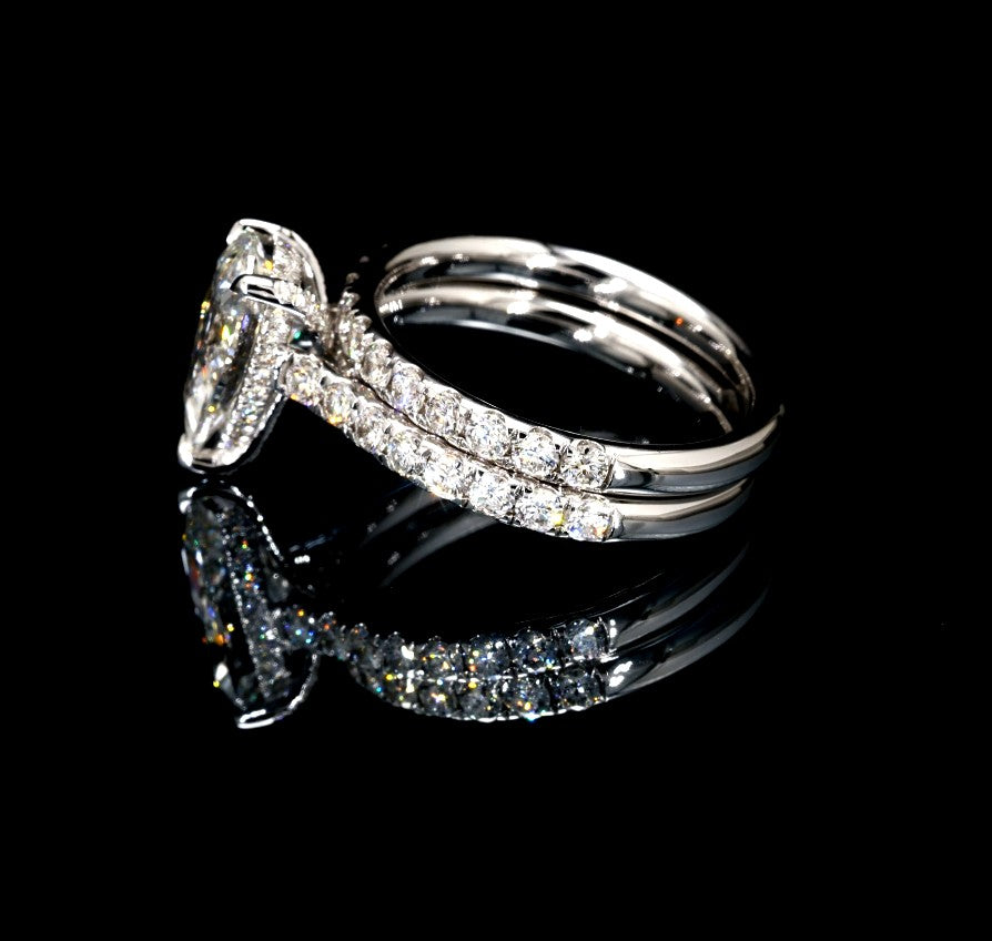 3.35CT Certified Lab-Grown Diamond Engagement Ring in 14K