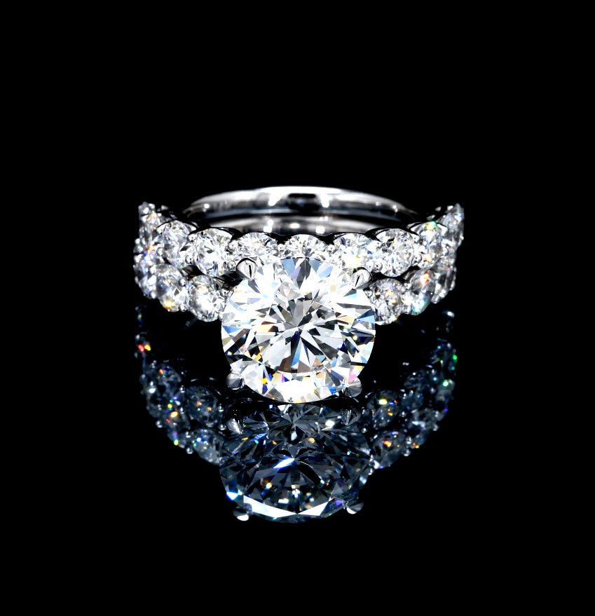 7.60CT Certified Lab-Grown Diamond Engagement Ring in 14K