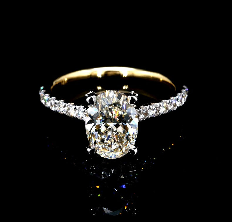 2.70CT Certified Lab-Grown Diamond Engagement Ring in 14K