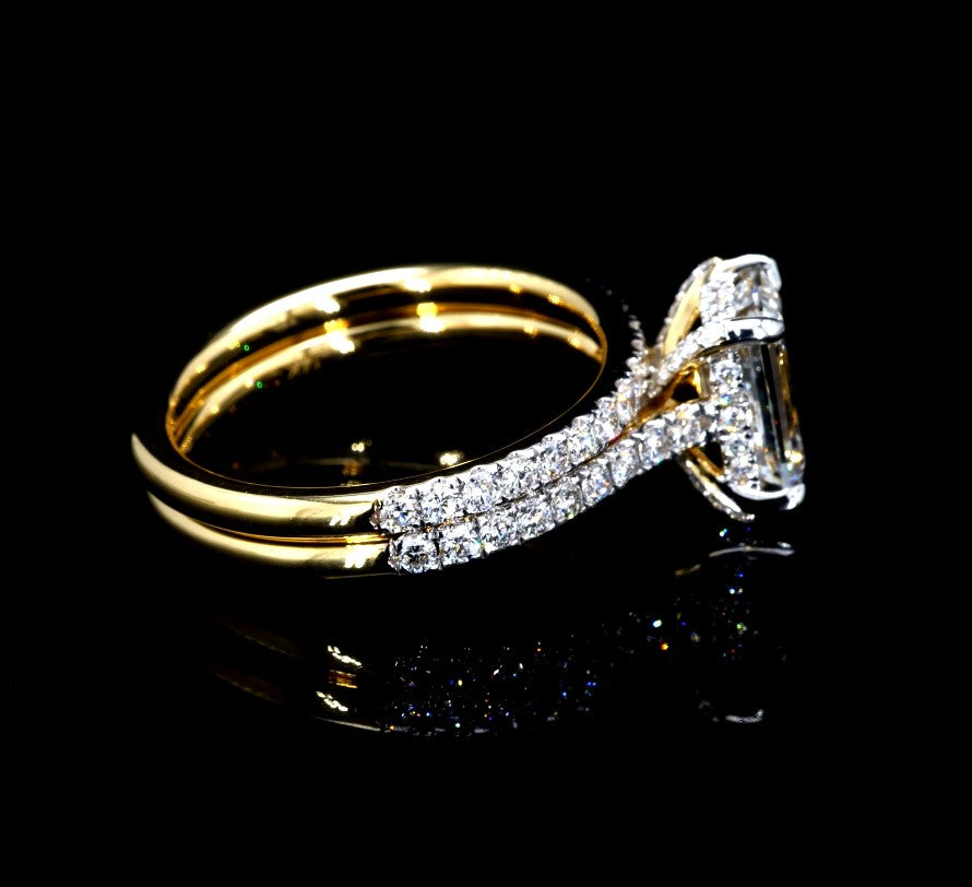 2.91CT Certified Lab-Grown Diamond Engagement Ring in 14K