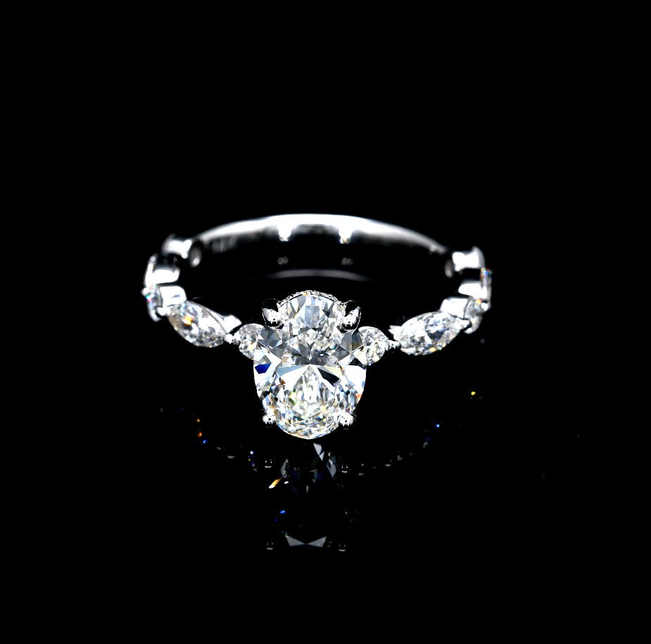 2.32CT Certified Lab-Grown Diamond Engagement Ring in 14K