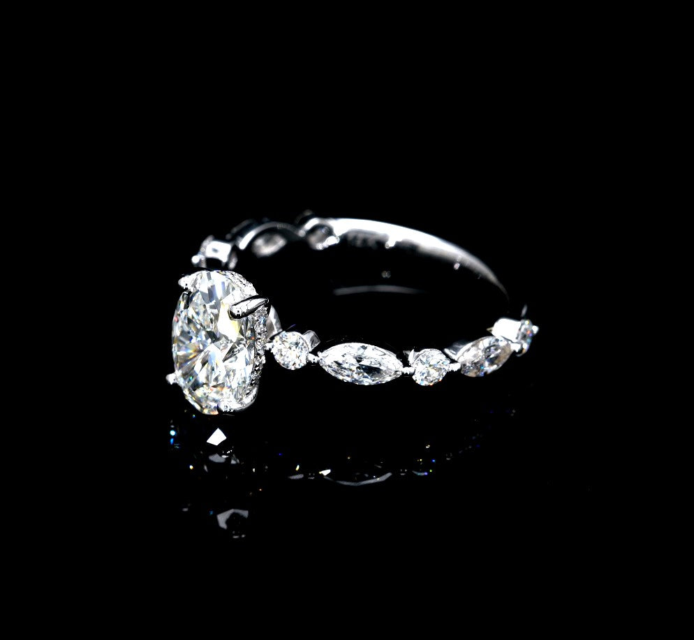 2.32CT Certified Lab-Grown Diamond Engagement Ring in 14K