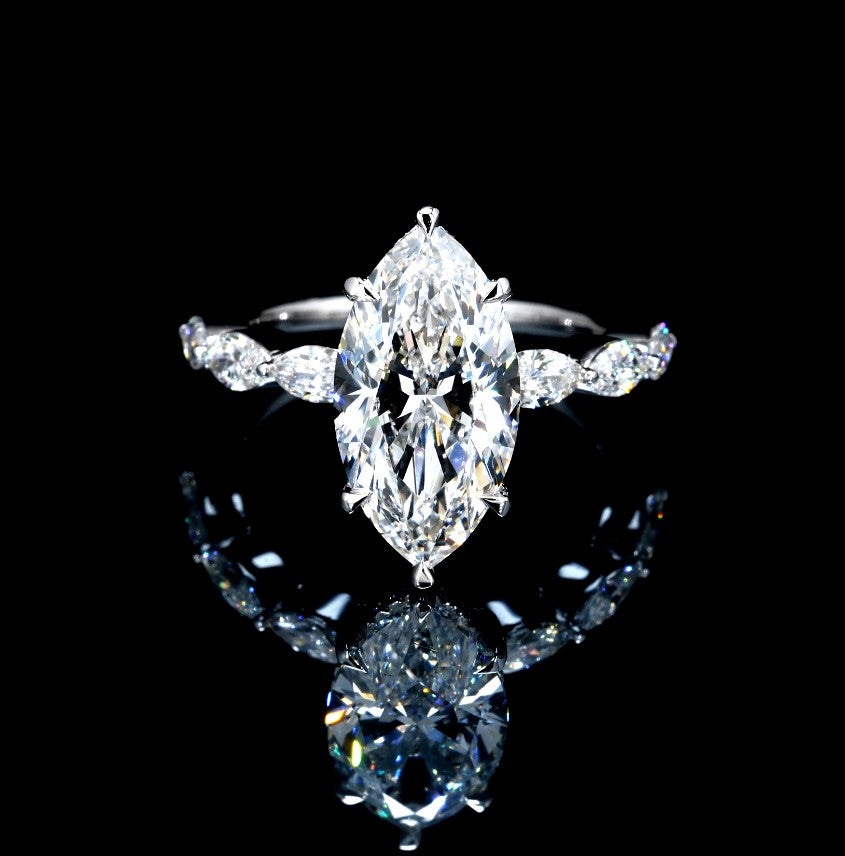 4.83CT Certified Lab-Grown Diamond Engagement Ring in 14K