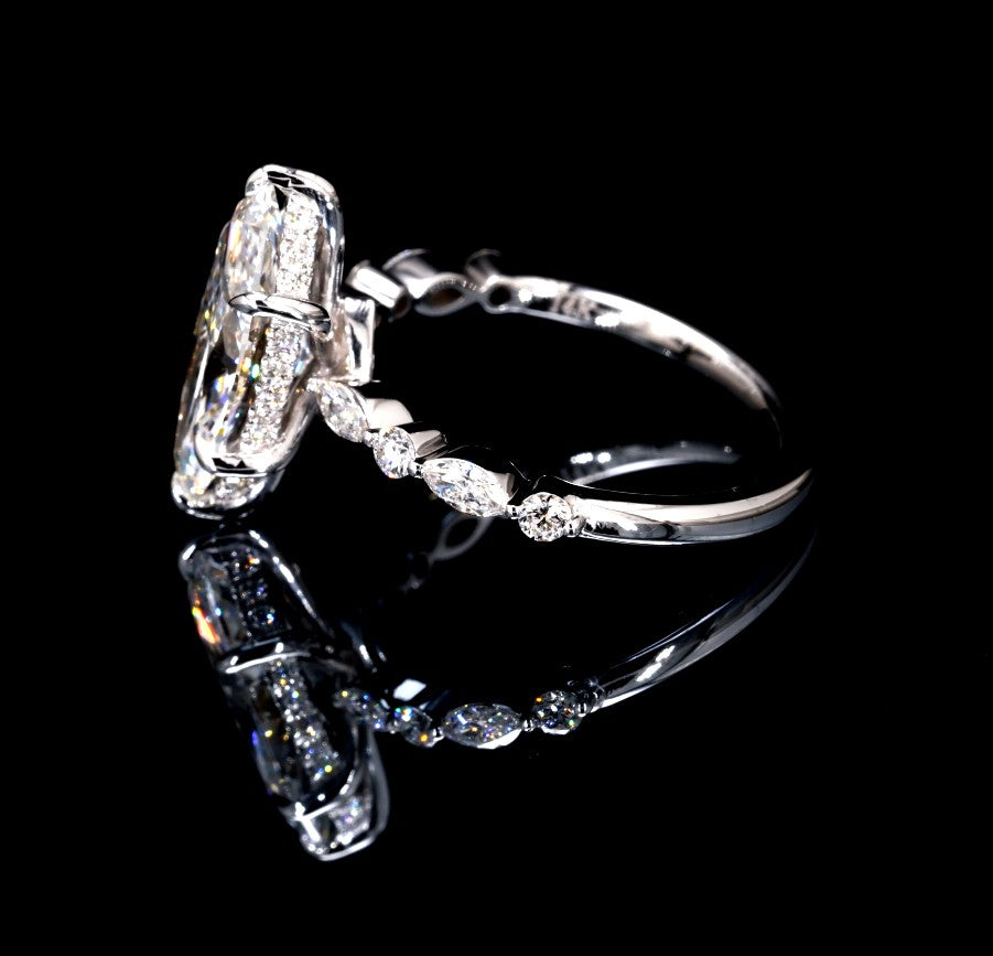 3.49CT Certified Lab-Grown Diamond Engagement Ring in 14K