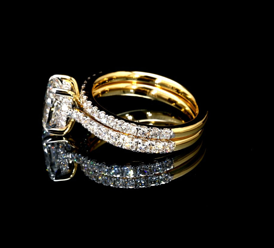 3.23CT Certified Lab-Grown Diamond Engagement Ring in 14K