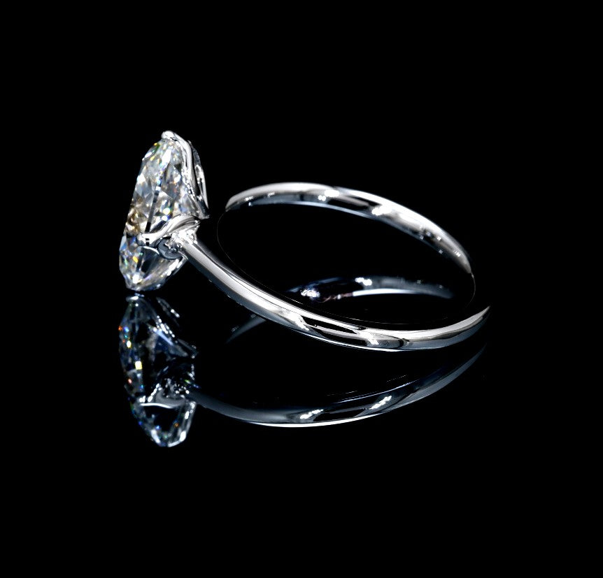 3.08CT Certified Lab-Grown Diamond Engagement Ring in 14K