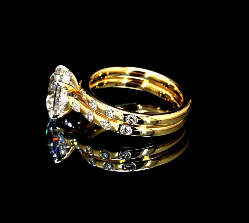 3.66CT Certified Lab-Grown Diamond Engagement Ring in 14K