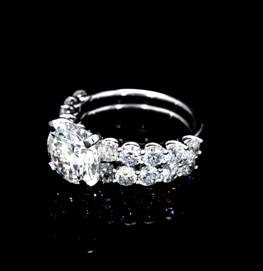 5.80CT Certified Lab-Grown Diamond Engagement Ring in 14K