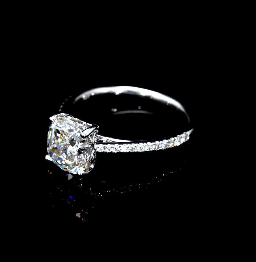 2.65CT Certified Lab-Grown Diamond Engagement Ring in 14K