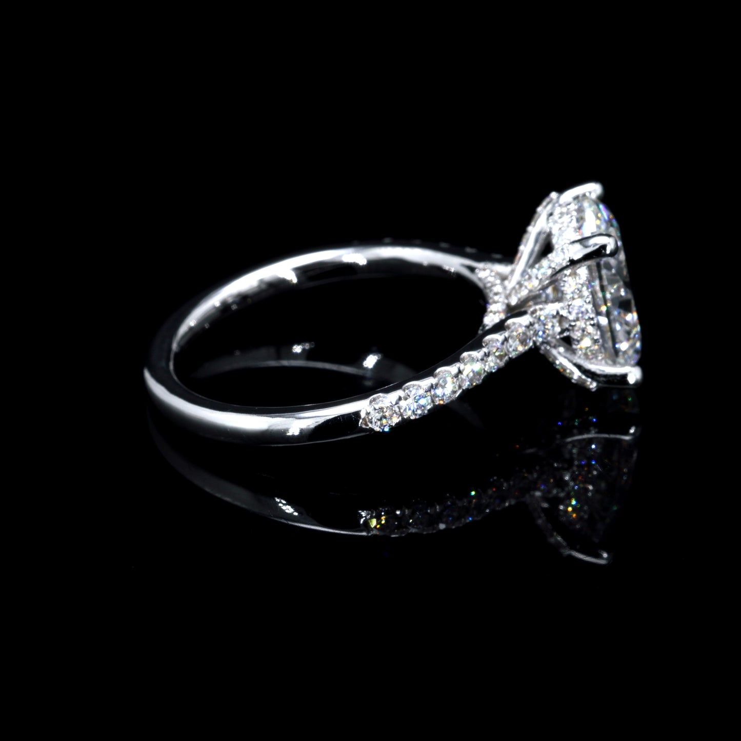 3.63CT Certified Lab-Grown Diamond Engagement Ring in 14K