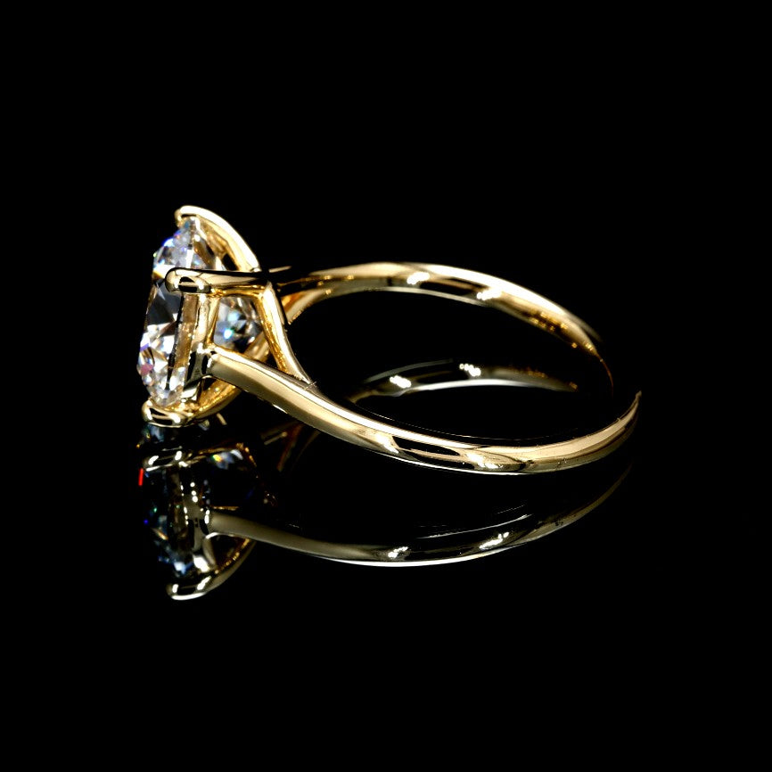 4.04CT Certified Lab-Grown Diamond Engagement Ring in 14K
