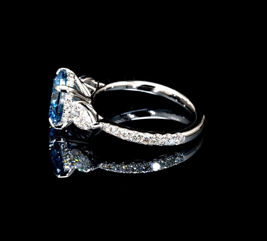 4.19CT Certified Lab-Grown Diamond Engagement Ring in 14K