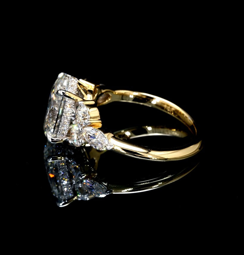 4.48CT Certified Lab-Grown Diamond Engagement Ring in 14K