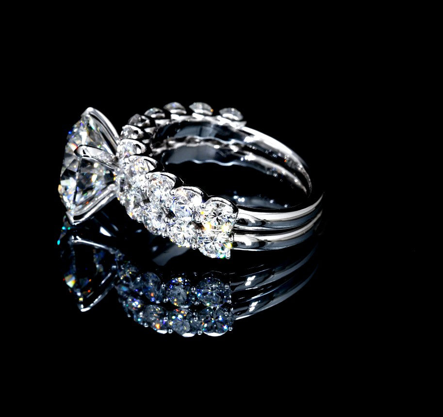 7.60CT Certified Lab-Grown Diamond Engagement Ring in 14K