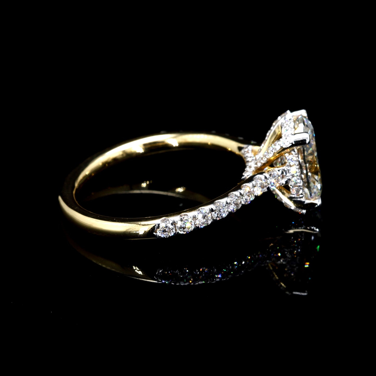 2.70CT Certified Lab-Grown Diamond Engagement Ring in 14K