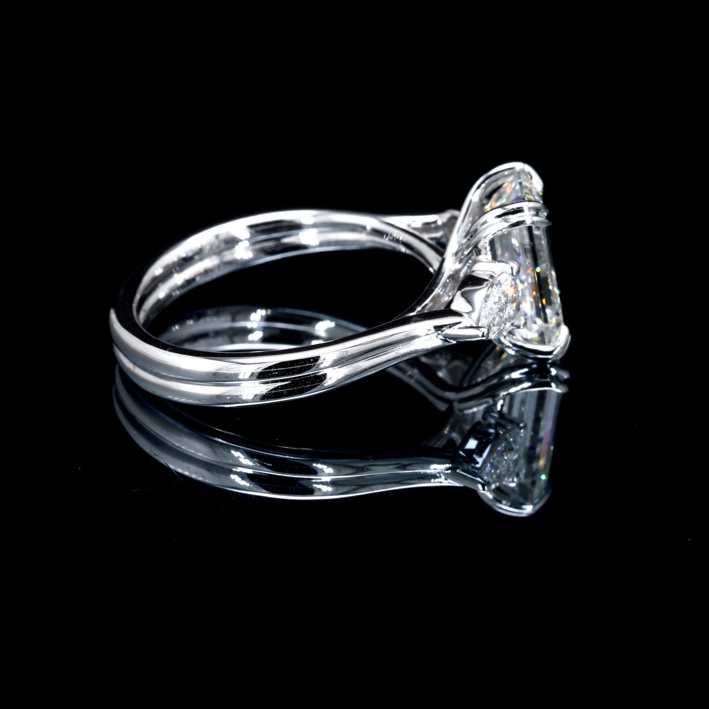 3.57CT Certified Lab-Grown Diamond Engagement Ring in 14K