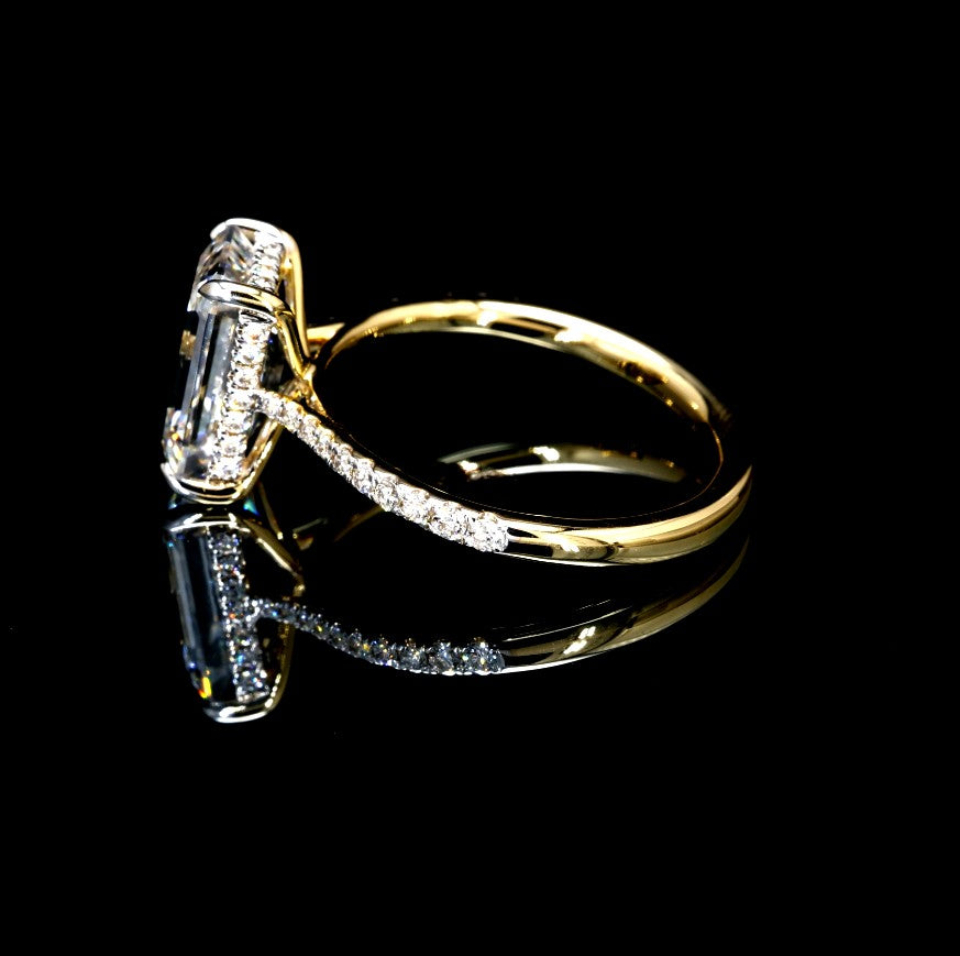 4.34CT Certified Lab-Grown Diamond Engagement Ring in 14K