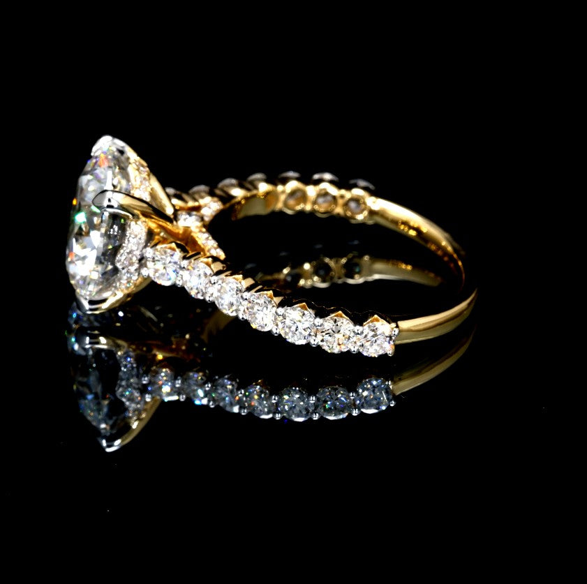 5.77CT Certified Lab-Grown Diamond Engagement Ring in 14K