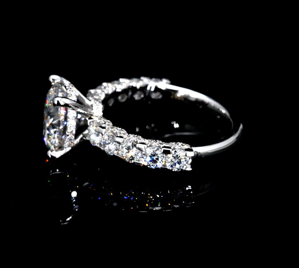 4.52CT Certified Lab-Grown Diamond Engagement Ring in 14K