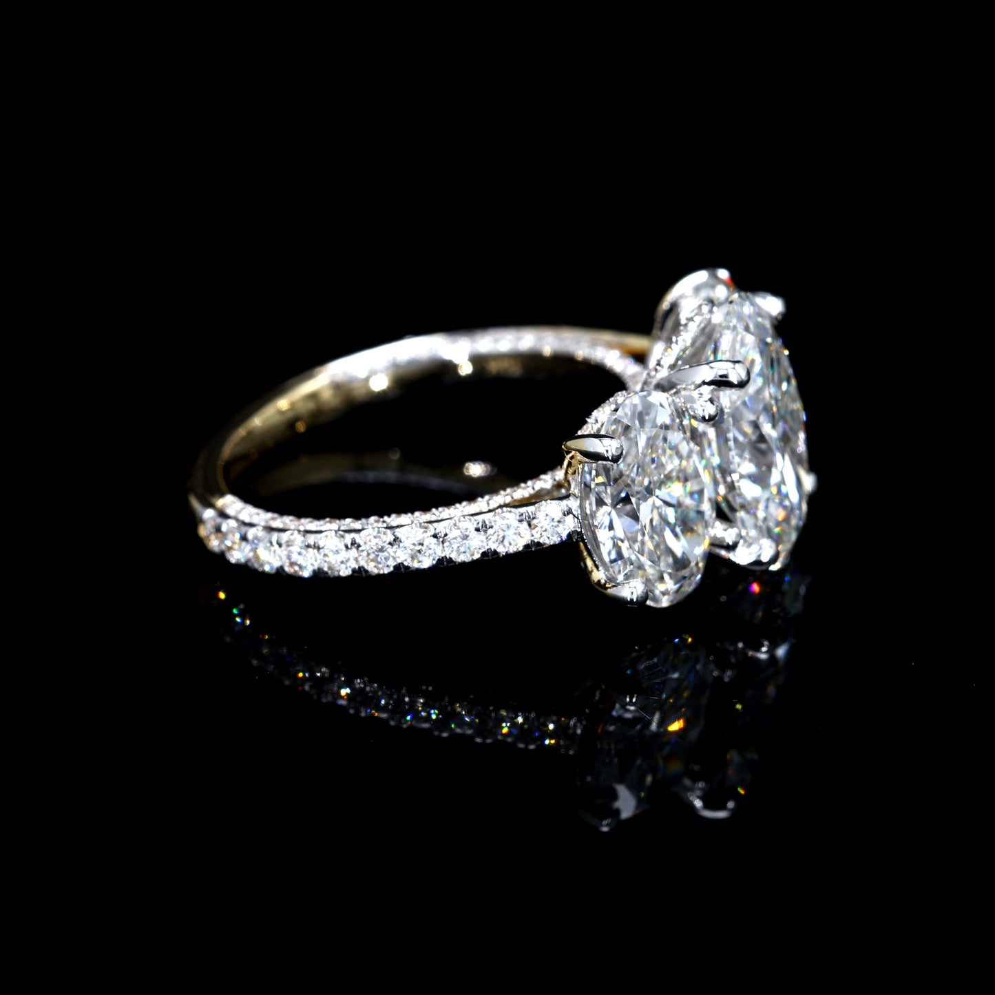 7.13CT Certified Lab-Grown Diamond Engagement Ring in 14K.
