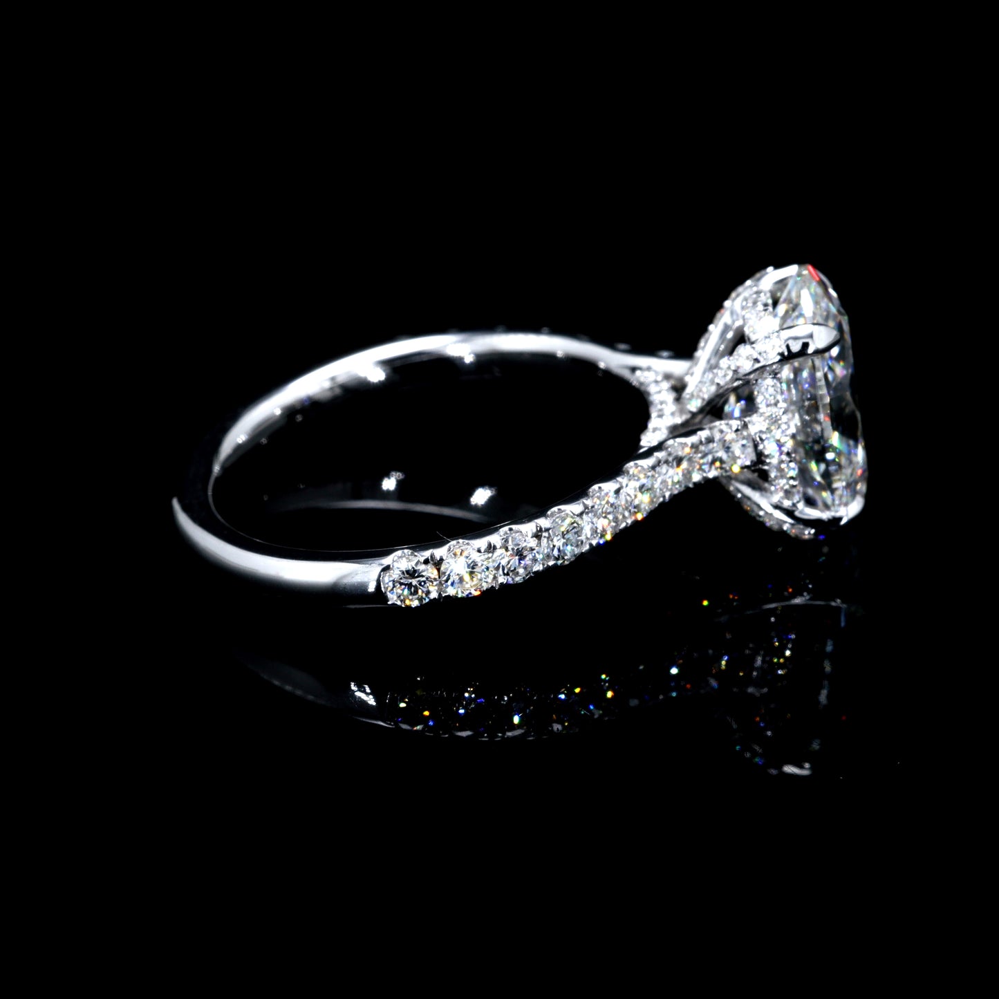 3.79CT Certified Lab-Grown Diamond Engagement Ring in 14K