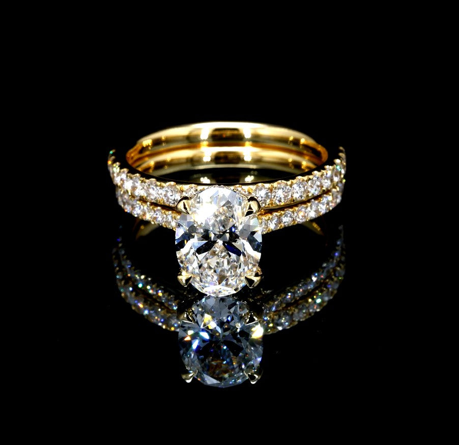 3.24CT Certified Lab-Grown Diamond Engagement Ring in 14K