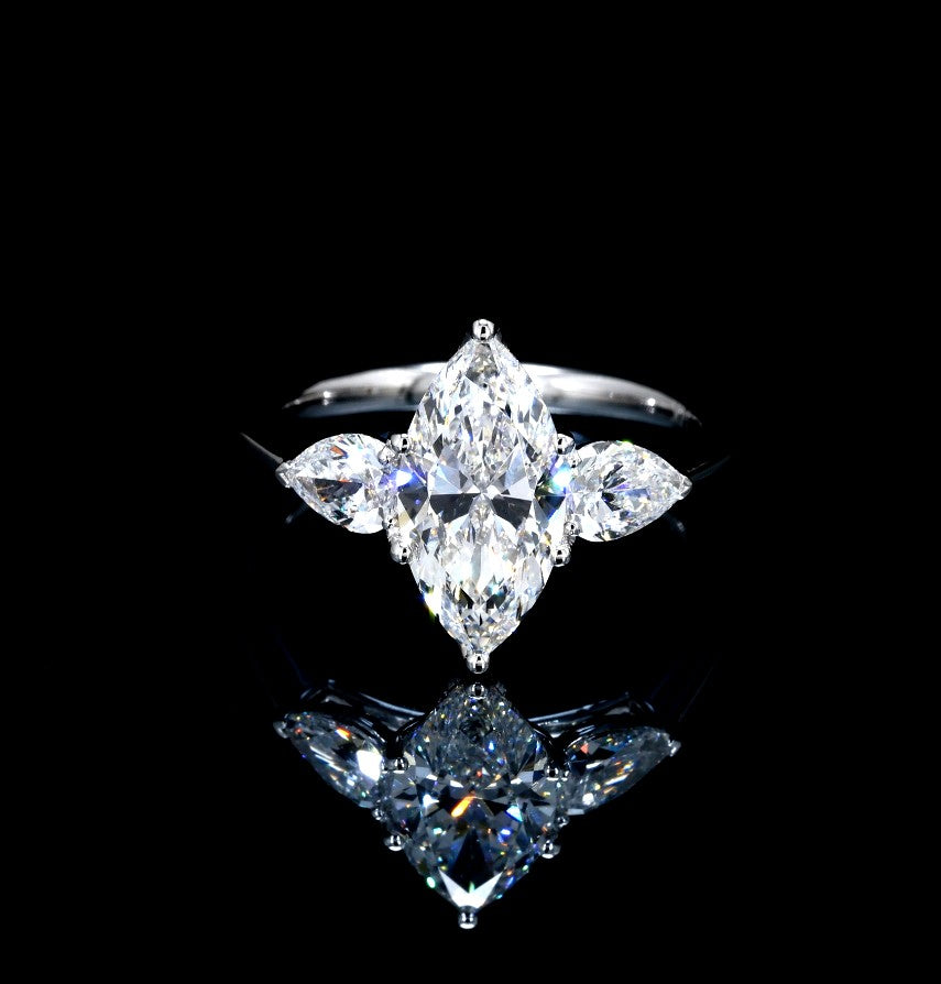 2.81CT Certified Lab-Grown Diamond Engagement Ring in 14K