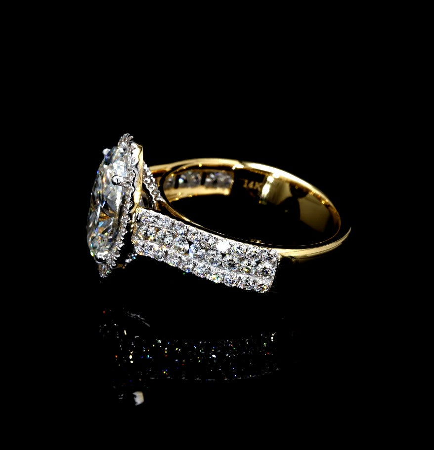 4.01CT Certified Lab-Grown Diamond Engagement Ring in 14K
