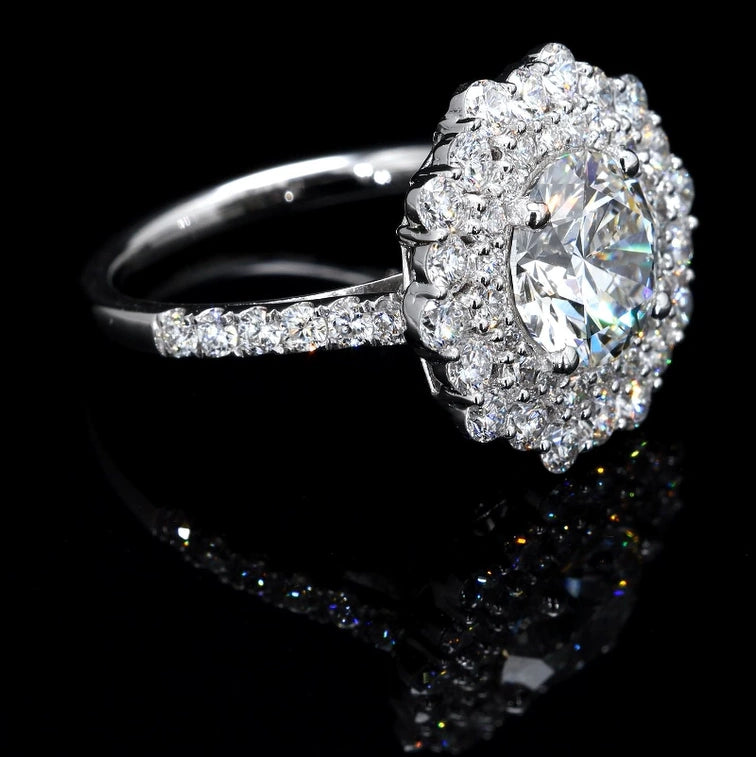 3.39CT Certified Lab-Grown Diamond Engagement Ring in 14K