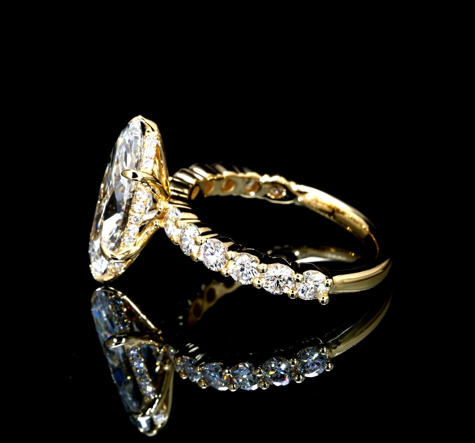 4.38CT Certified Lab-Grown Diamond Engagement Ring in 14K