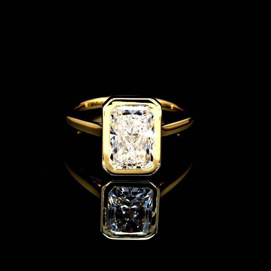 3.03CT Certified Lab-Grown Diamond Engagement Ring in 14K