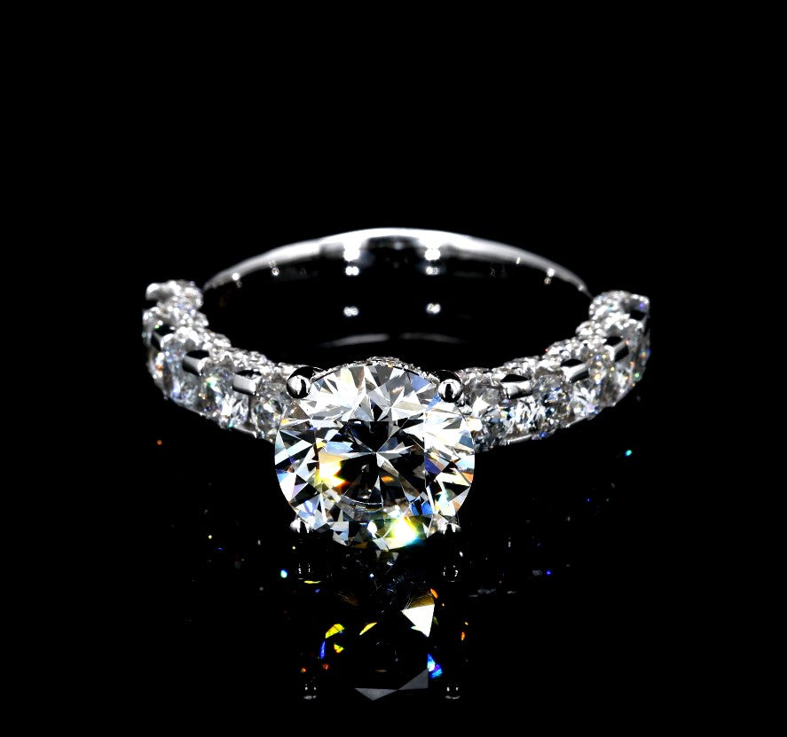 3.66CT Certified Lab-Grown Diamond Engagement Ring in 14K