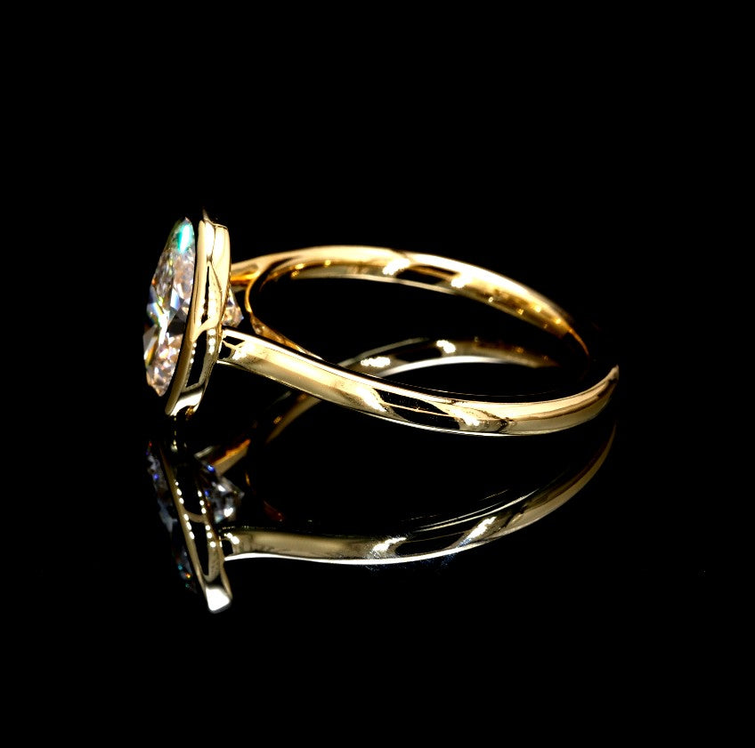 2.21CT Certified Lab-Grown Diamond Engagement Ring in 14K