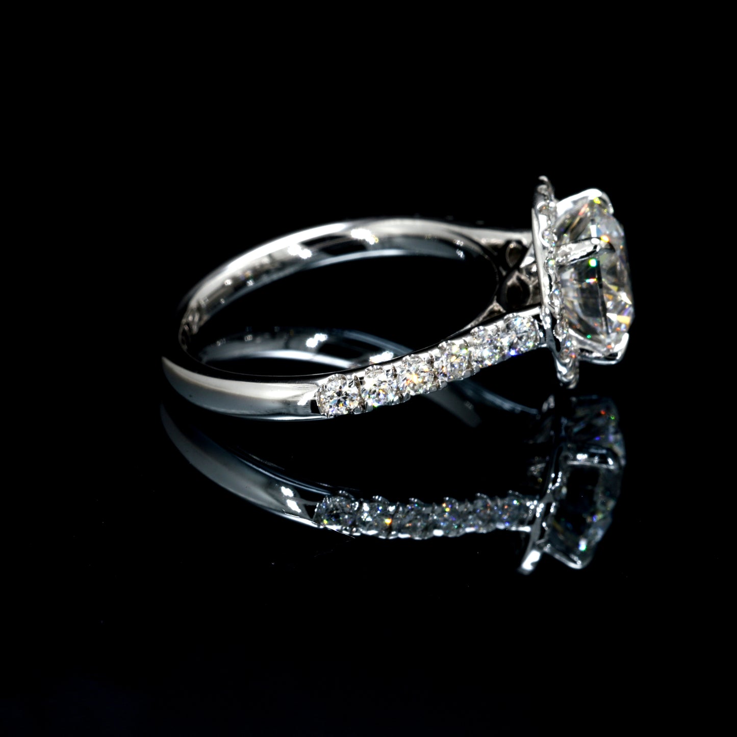 3.18CT Certified Lab-Grown Diamond Engagement Ring in 14K