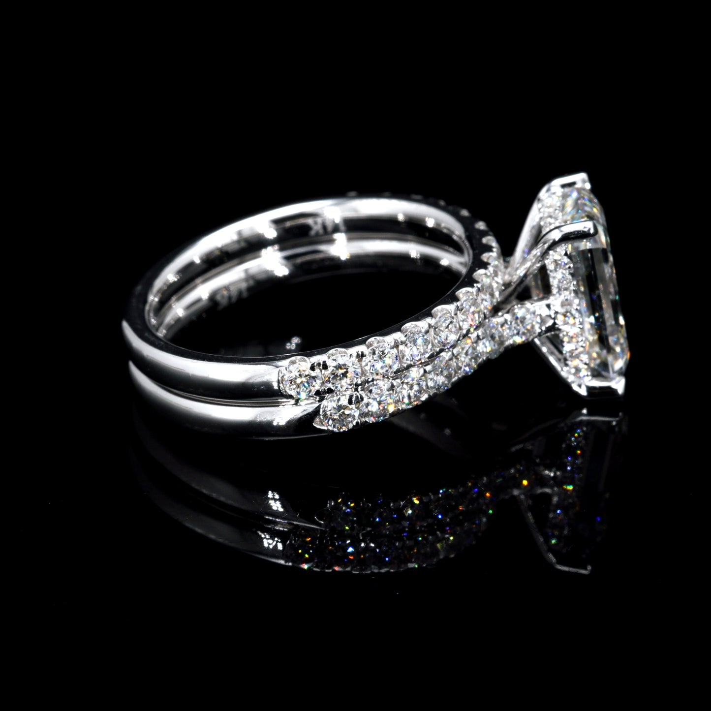 4.15CT Certified Lab-Grown Diamond Engagement Ring in 14K