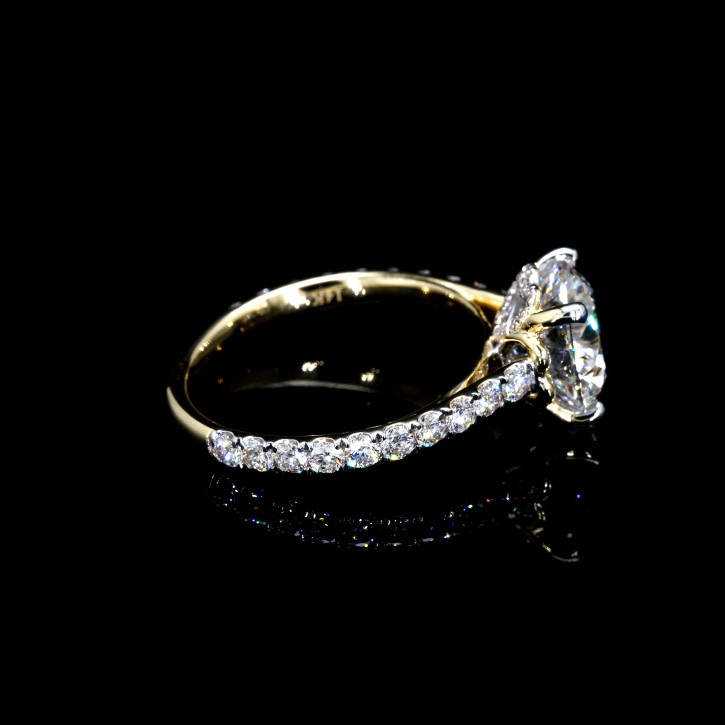 3.77CT Certified Lab-Grown Diamond Engagement Ring in 14K