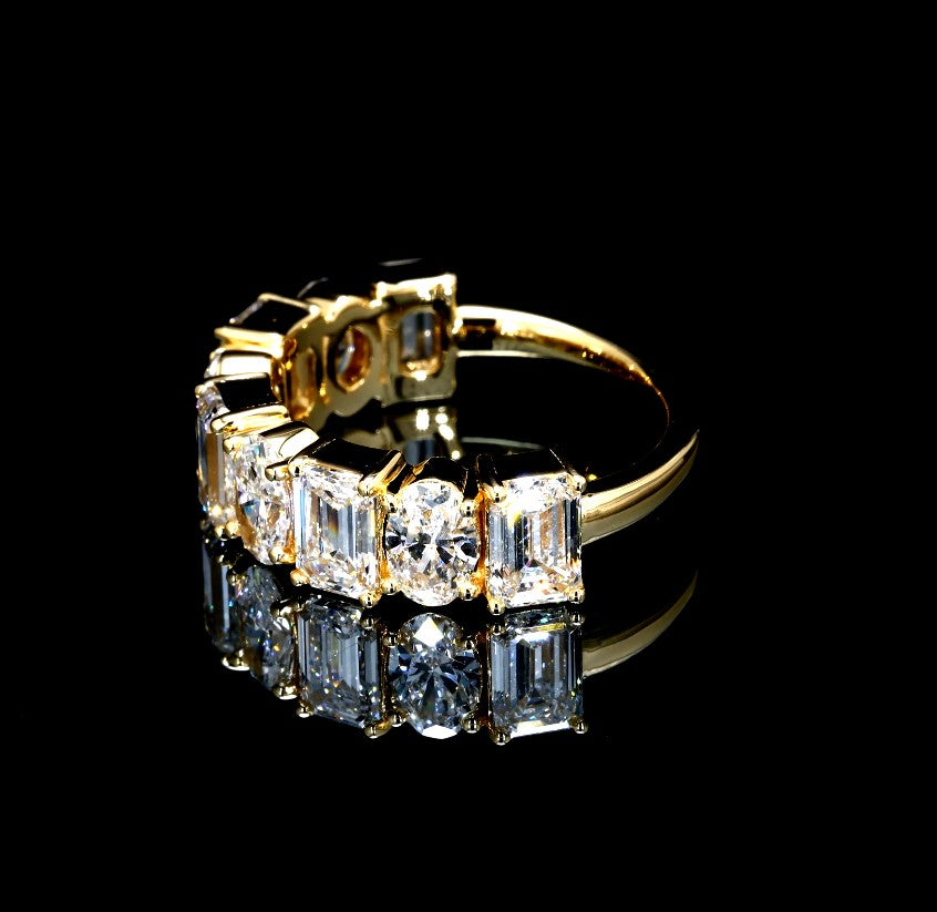 4.85CT Certified Lab-Grown Diamond Engagement Ring in 14K