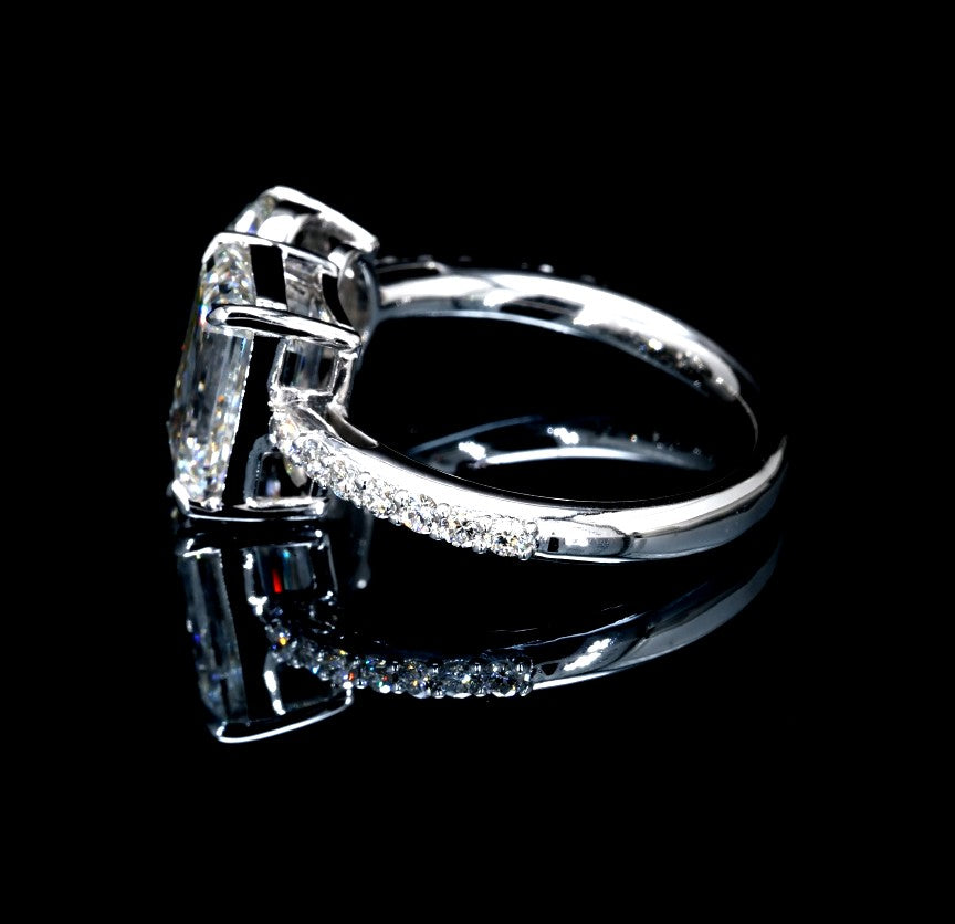 5.28CT Certified Lab-Grown Diamond Engagement Ring in 14K